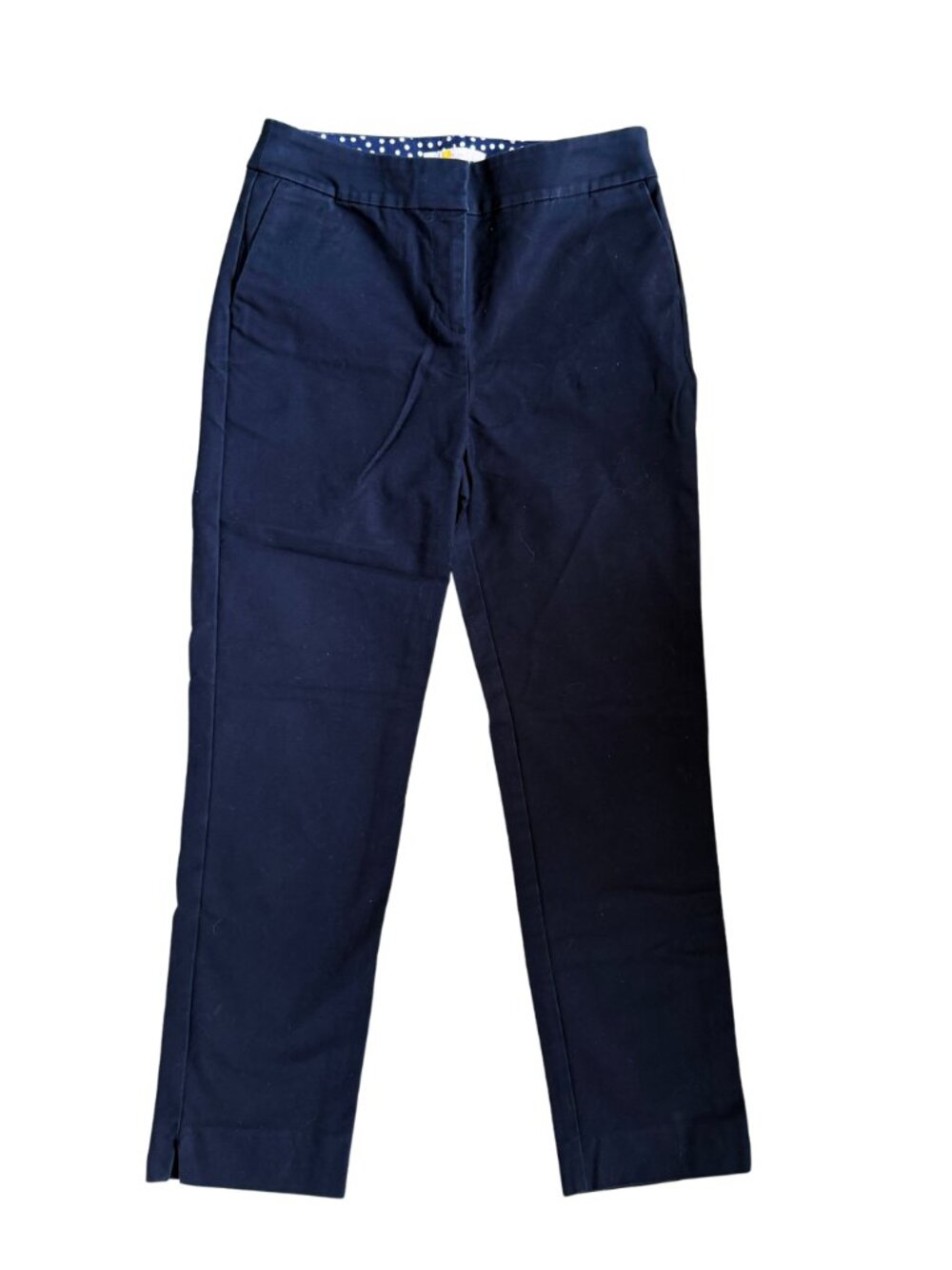 Boden Richmond 7/8 Trousers Navy Cotton Stretch Ankle Pants US 4R
